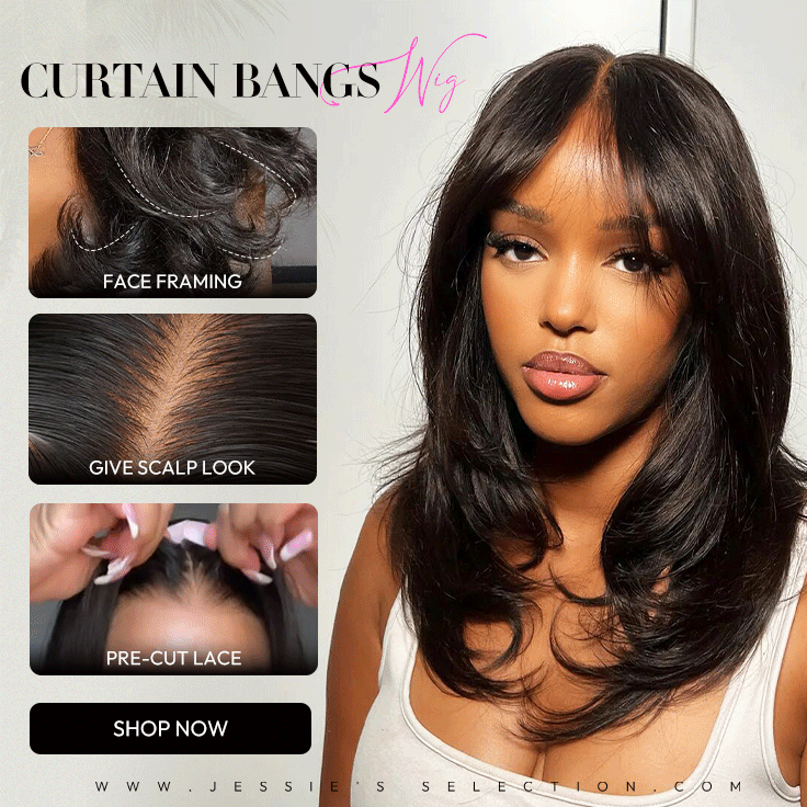Curtain Bangs Wig