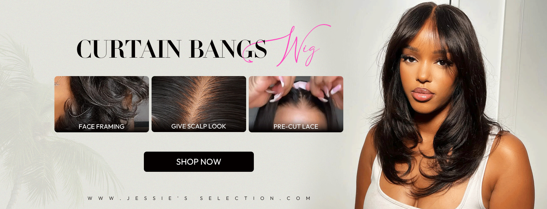 Curtain Bangs Wig